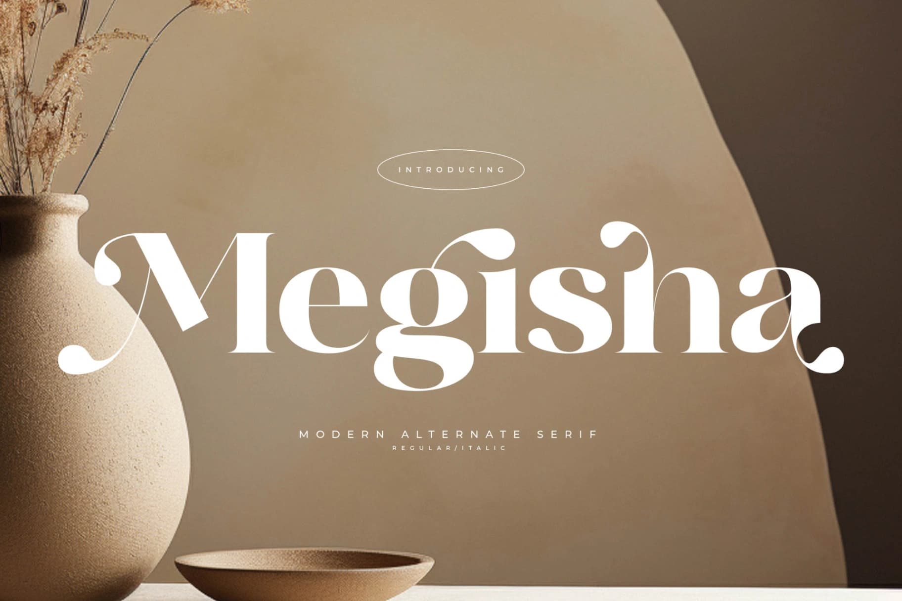 Preview of Megisha – Modern Alternate Serif font