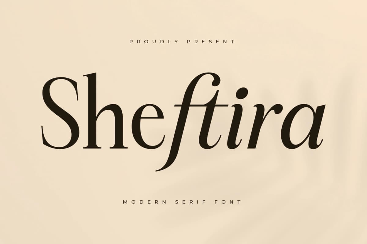 Preview of Sheftira - Modern Serif Font font
