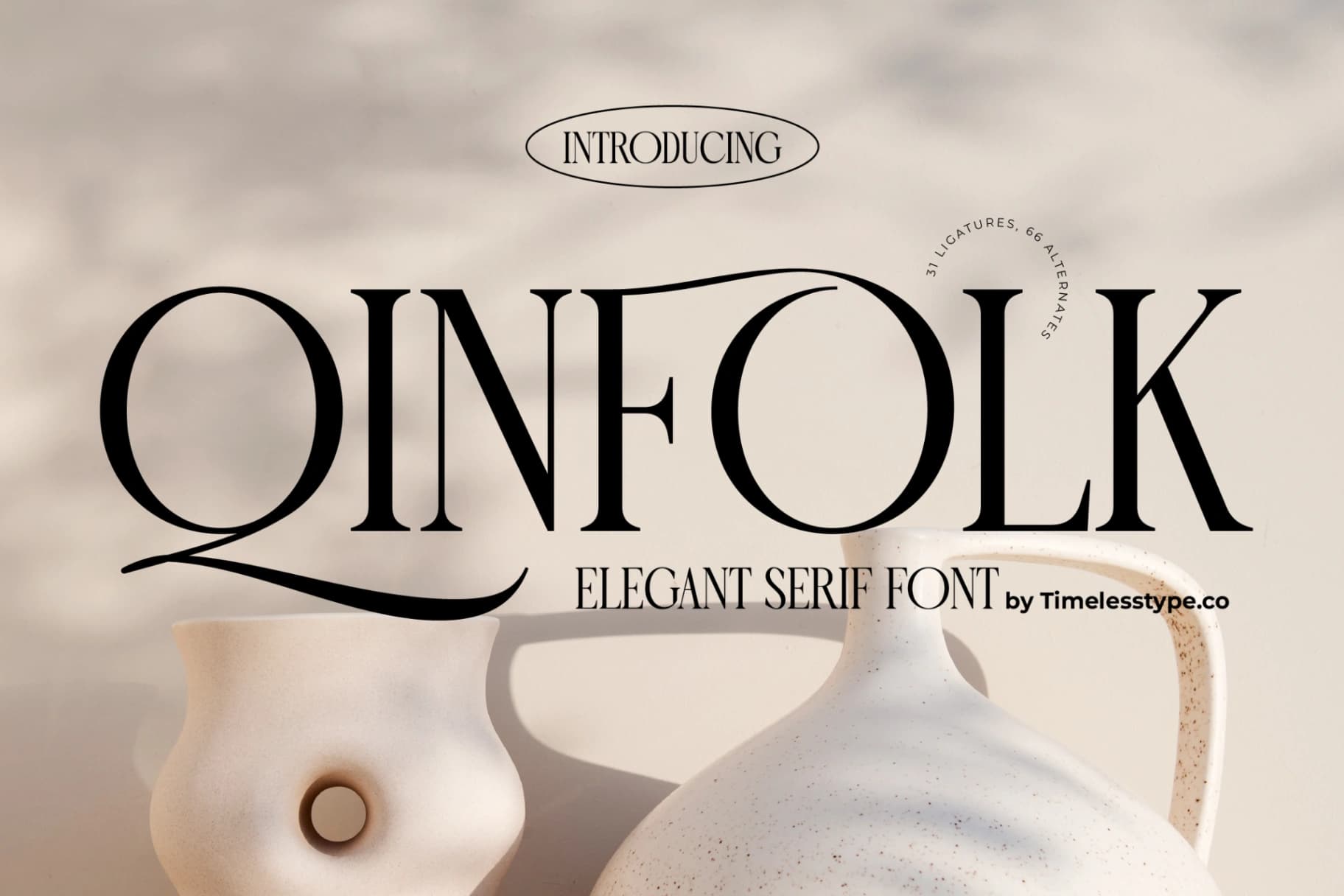 Preview 1 for Qinfolk - Elegant Serif Font