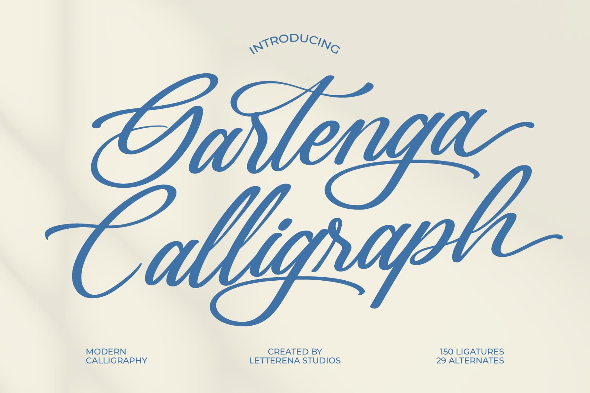 Preview of Gartenya Calligraph - Modern Calligraphy Font font