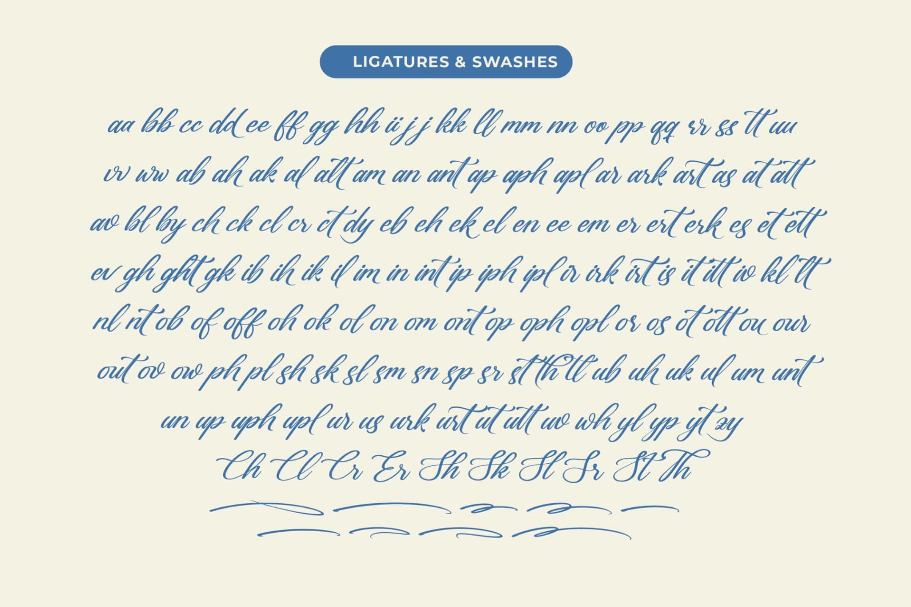 Preview 19 for Gartenya Calligraph - Modern Calligraphy Font