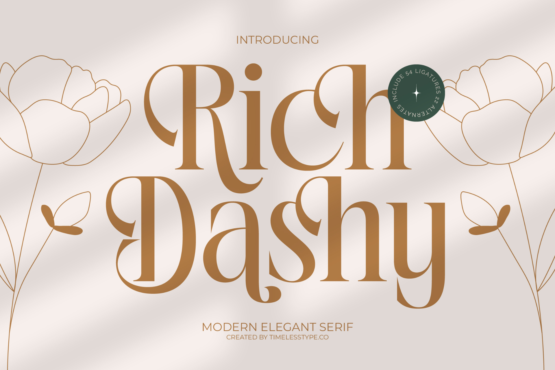 Preview of Rich Dashy - Modern Elegant Serif Font font