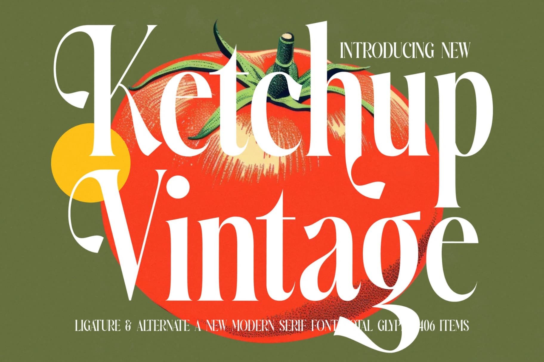 Preview of Ketchup Vintage - Modern Serif Font font