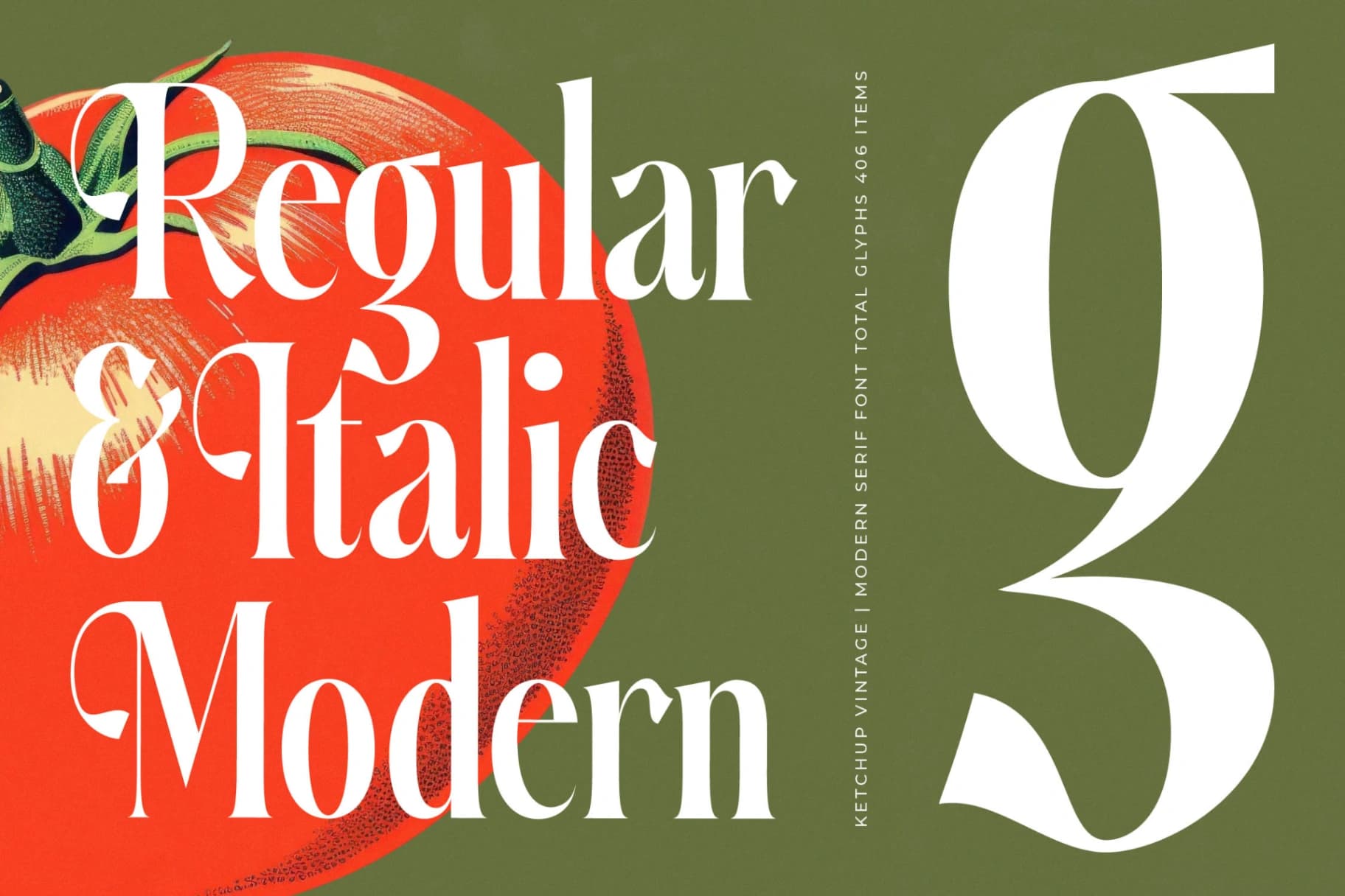 Preview 7 for Ketchup Vintage - Modern Serif Font