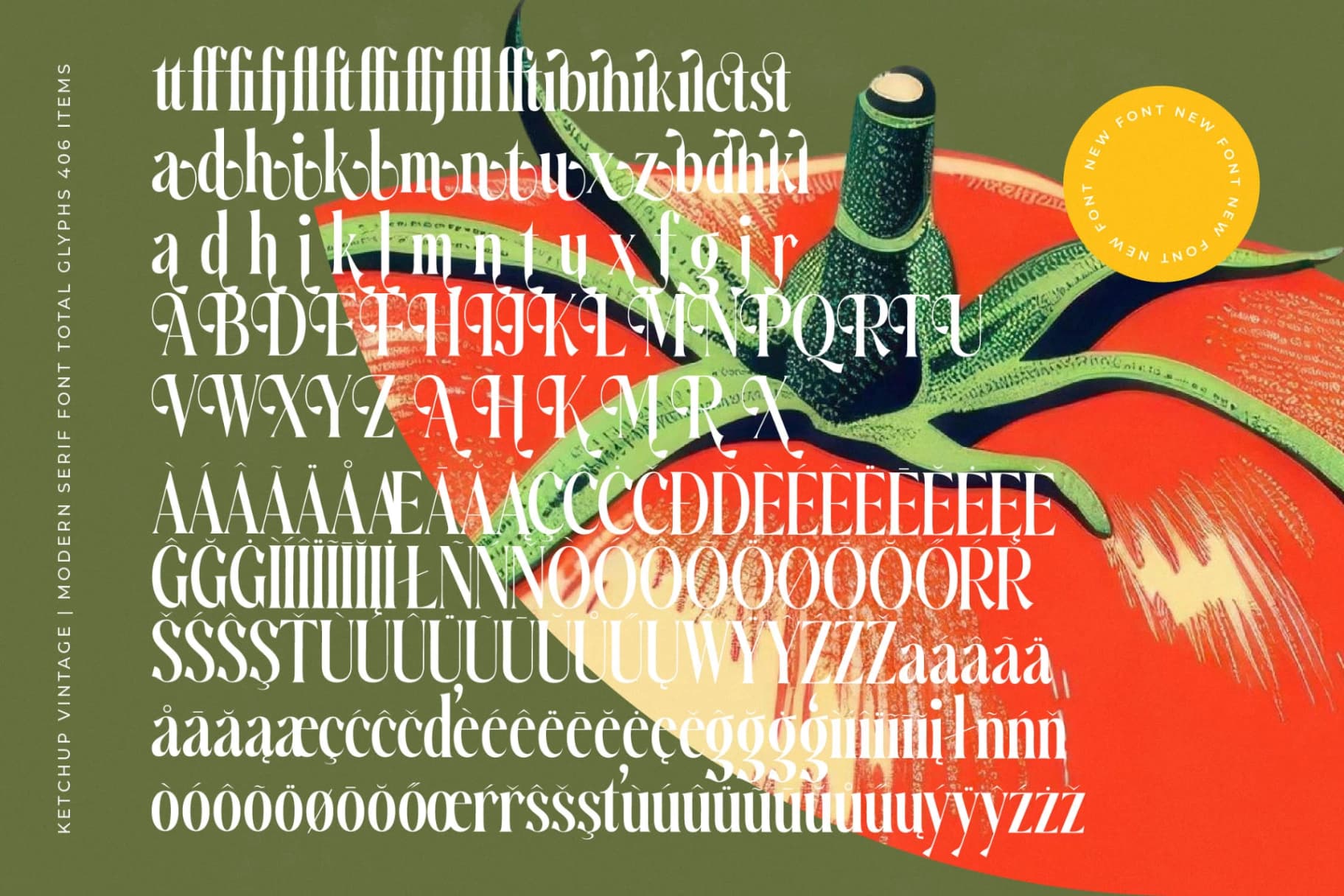 Preview 18 for Ketchup Vintage - Modern Serif Font