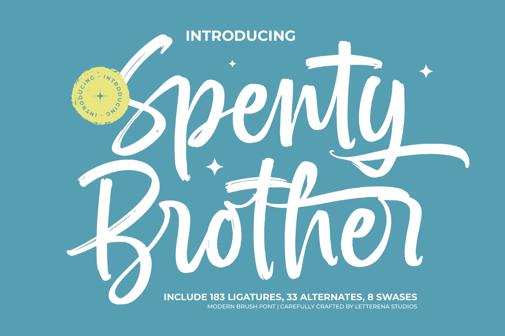 Preview of Spenty Brother – Modern Brush Font font