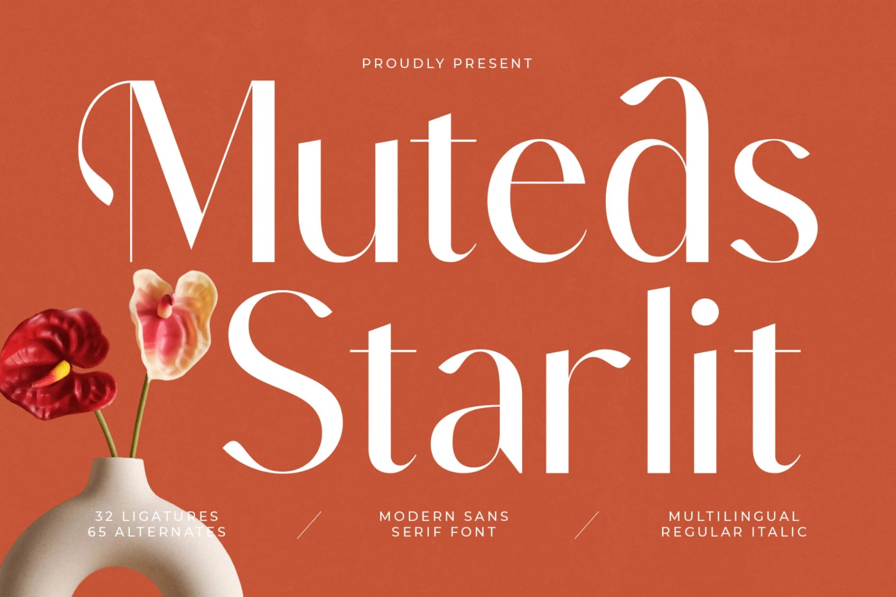 Preview of Muteds Starlit - Modern Sans Serif Font font