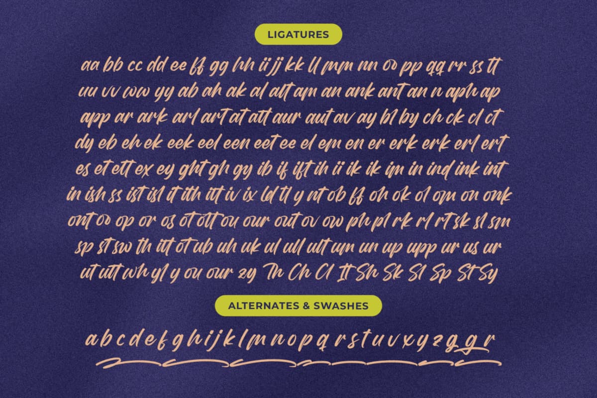 Theglory Skemaro - Bold Handwritten Font font preview 19