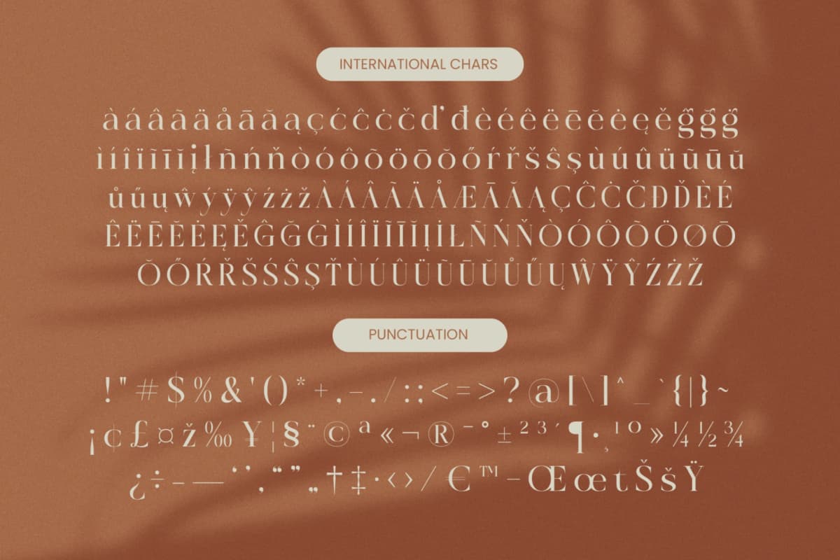 Rosse Merona - Modern Ligature Serif Font font preview 19