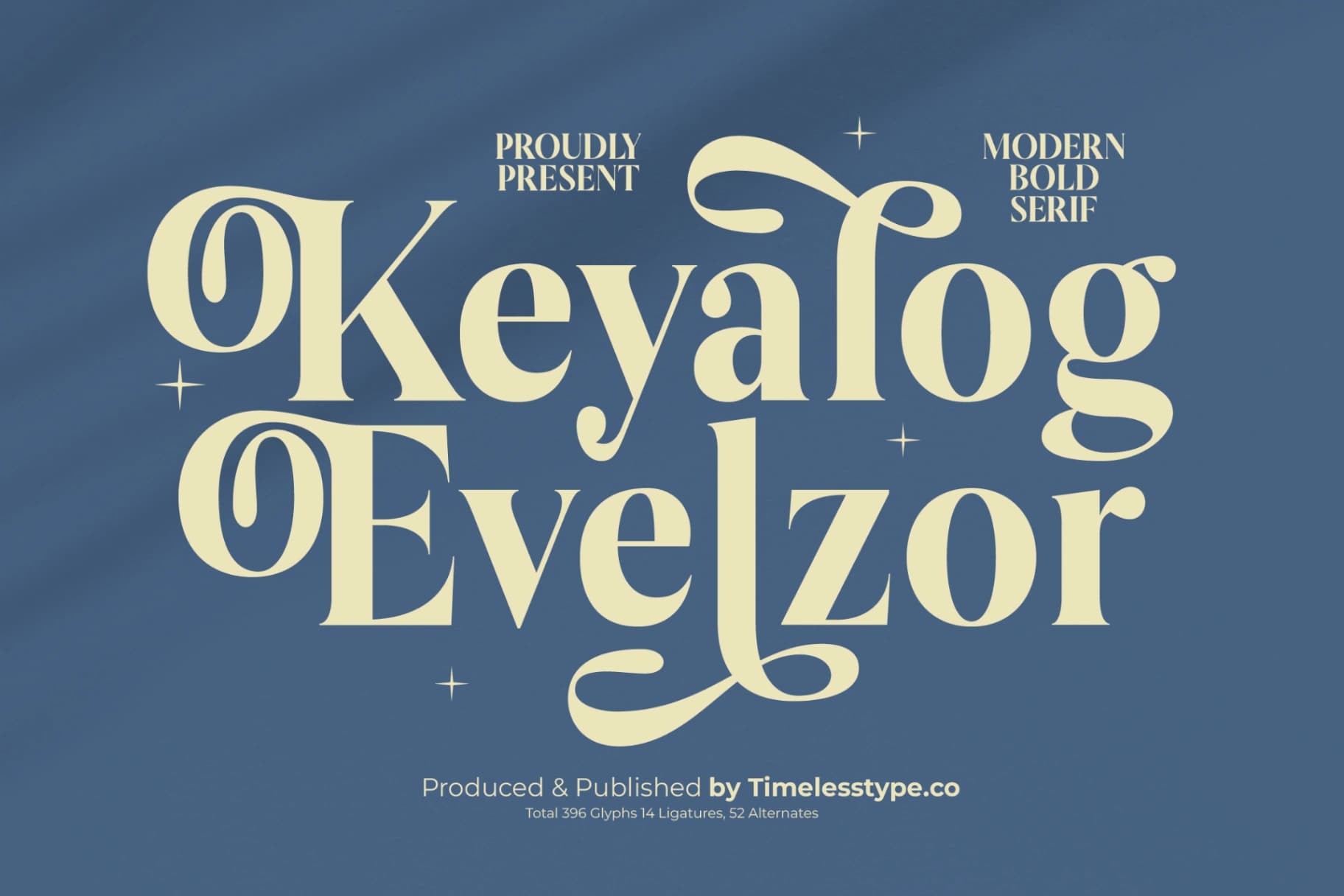 Preview of Keyalog Evelzor - Modern Bold Serif font