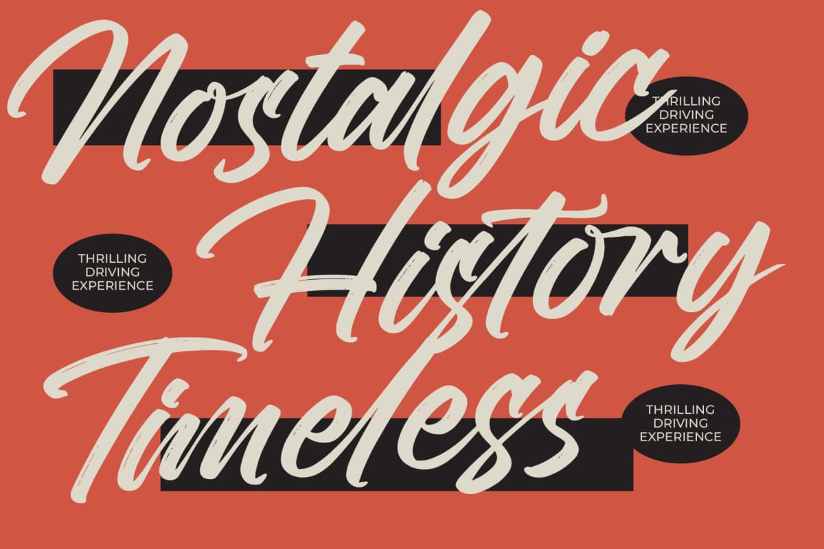 Vintage Bilbesto - Modern Brush Font font preview 6