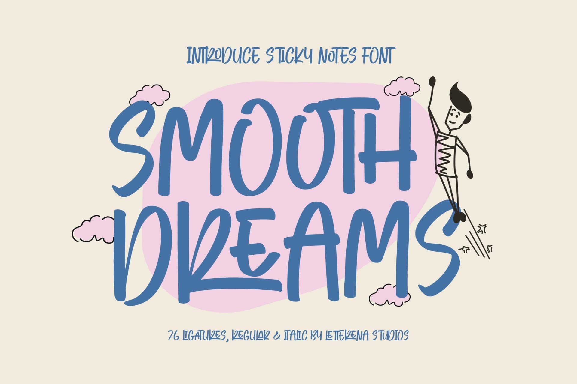 Preview of Smooth Dreams – Sticky Notes Font font