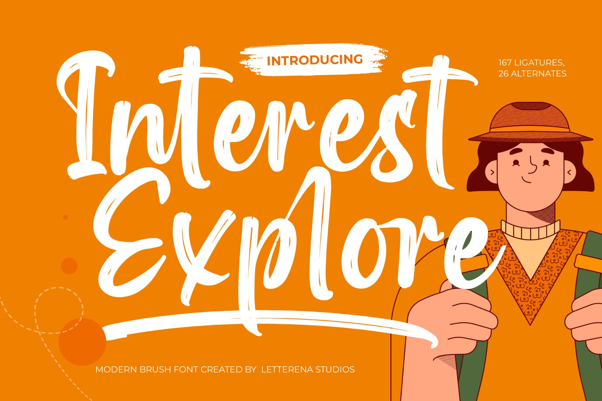 Preview of Interest Explore - Modern Brush Font font