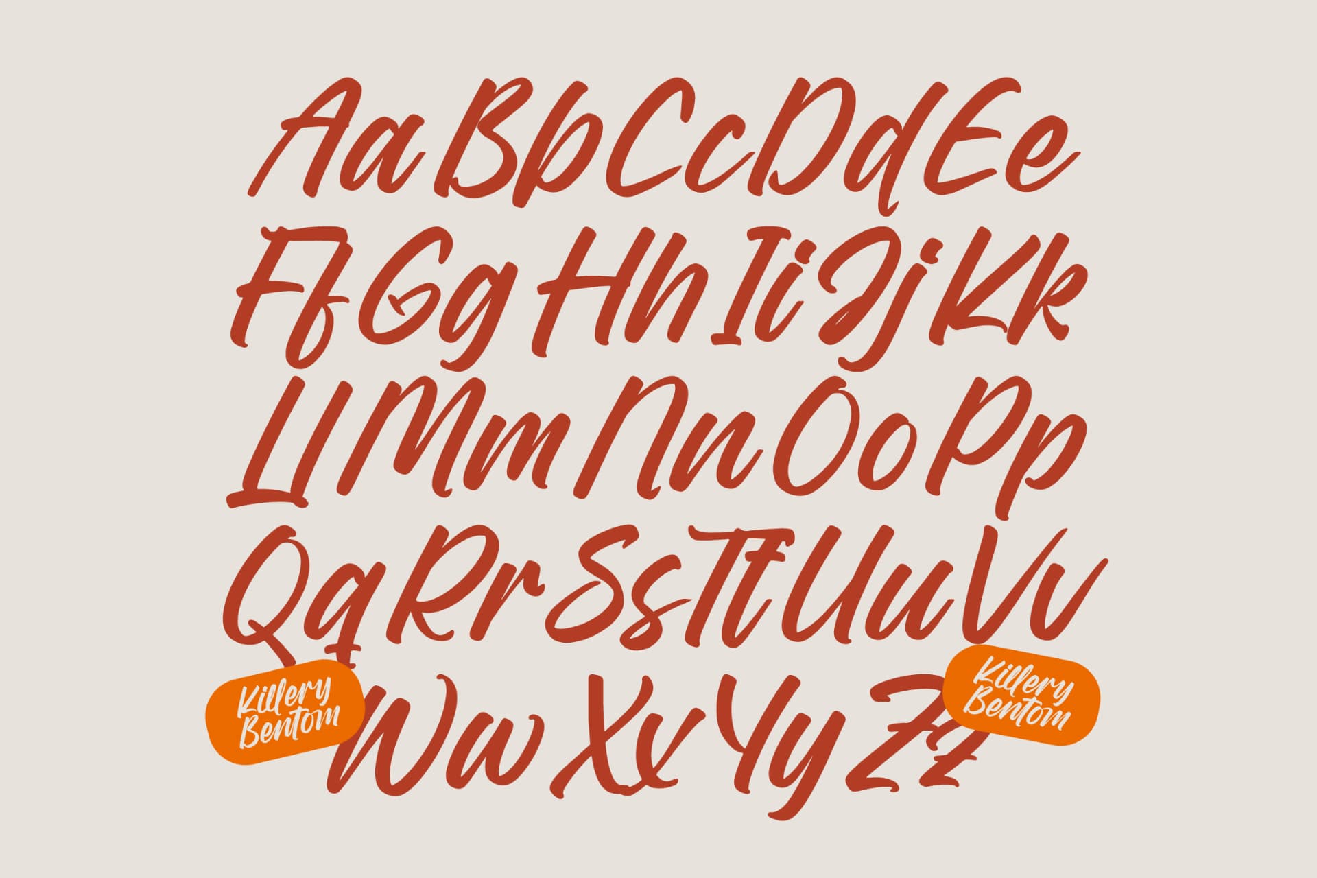 Preview 15 for Killery Bentom – Modern Brush Font