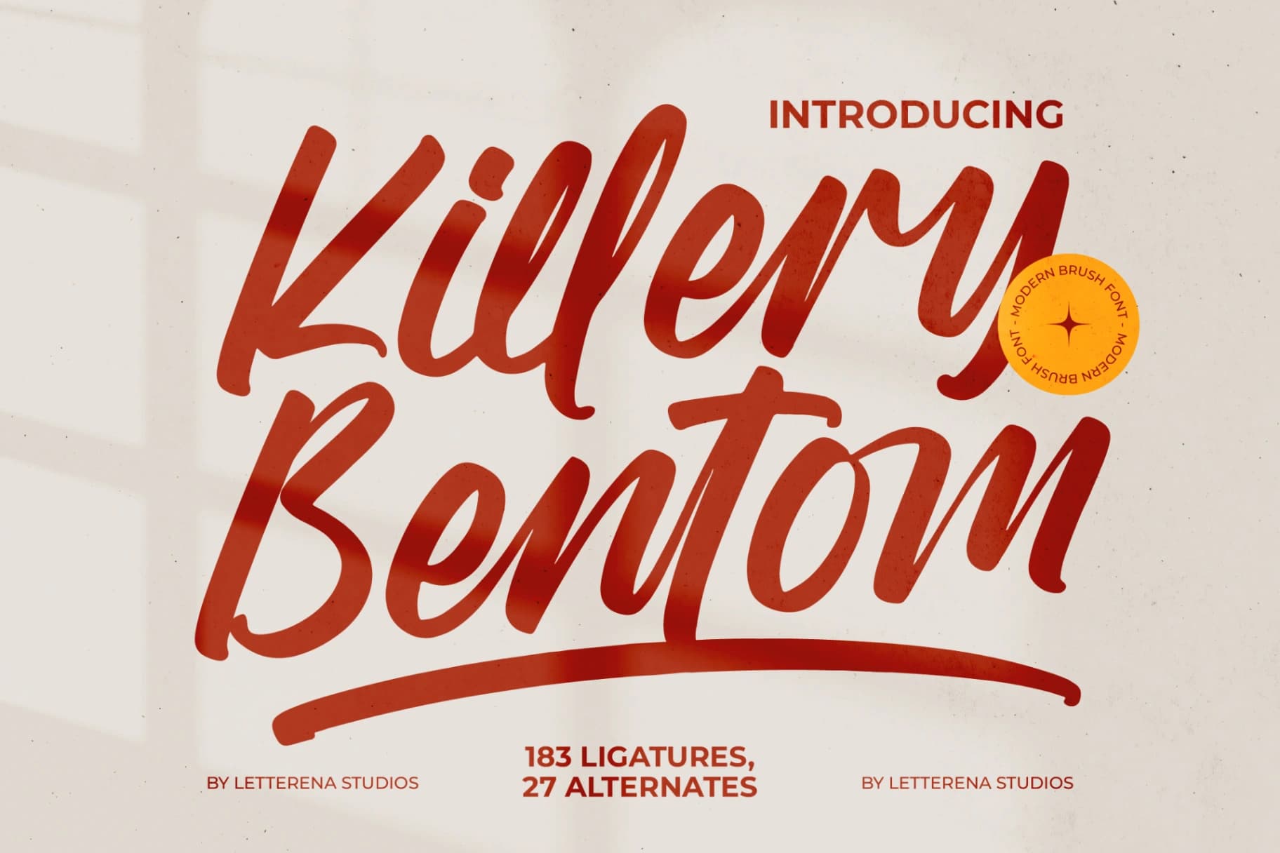 Preview of Killery Bentom – Modern Brush Font font