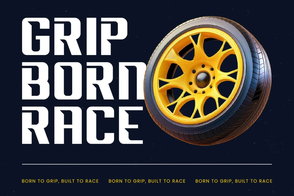 Drivery Enrich - Futuristic Sporty Font font preview 5