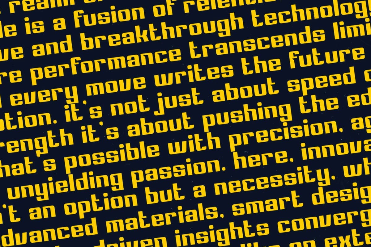 Drivery Enrich - Futuristic Sporty Font font preview 12