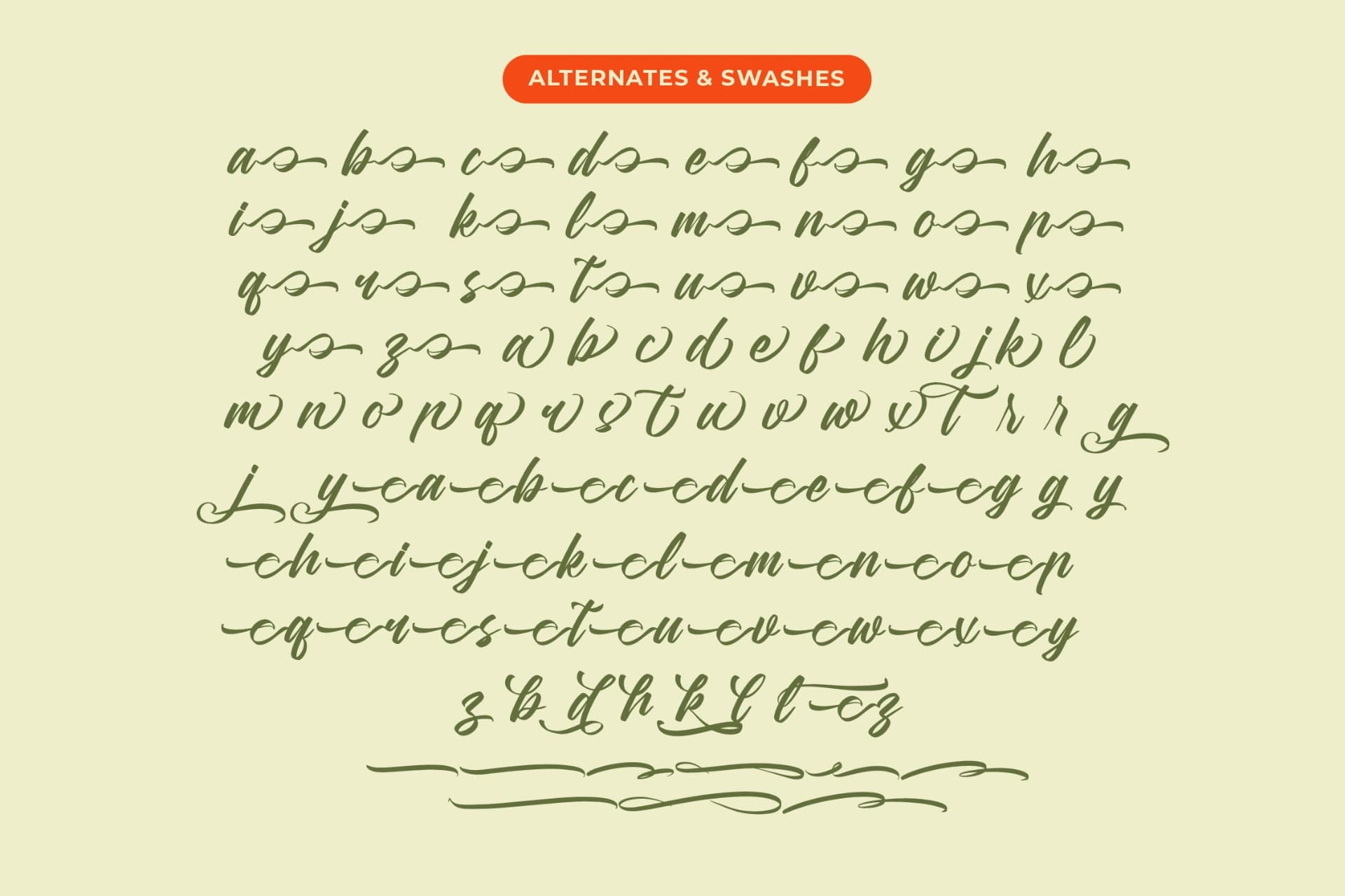 Preview 16 for Rushed Elegance - Bold Calligraphy Font