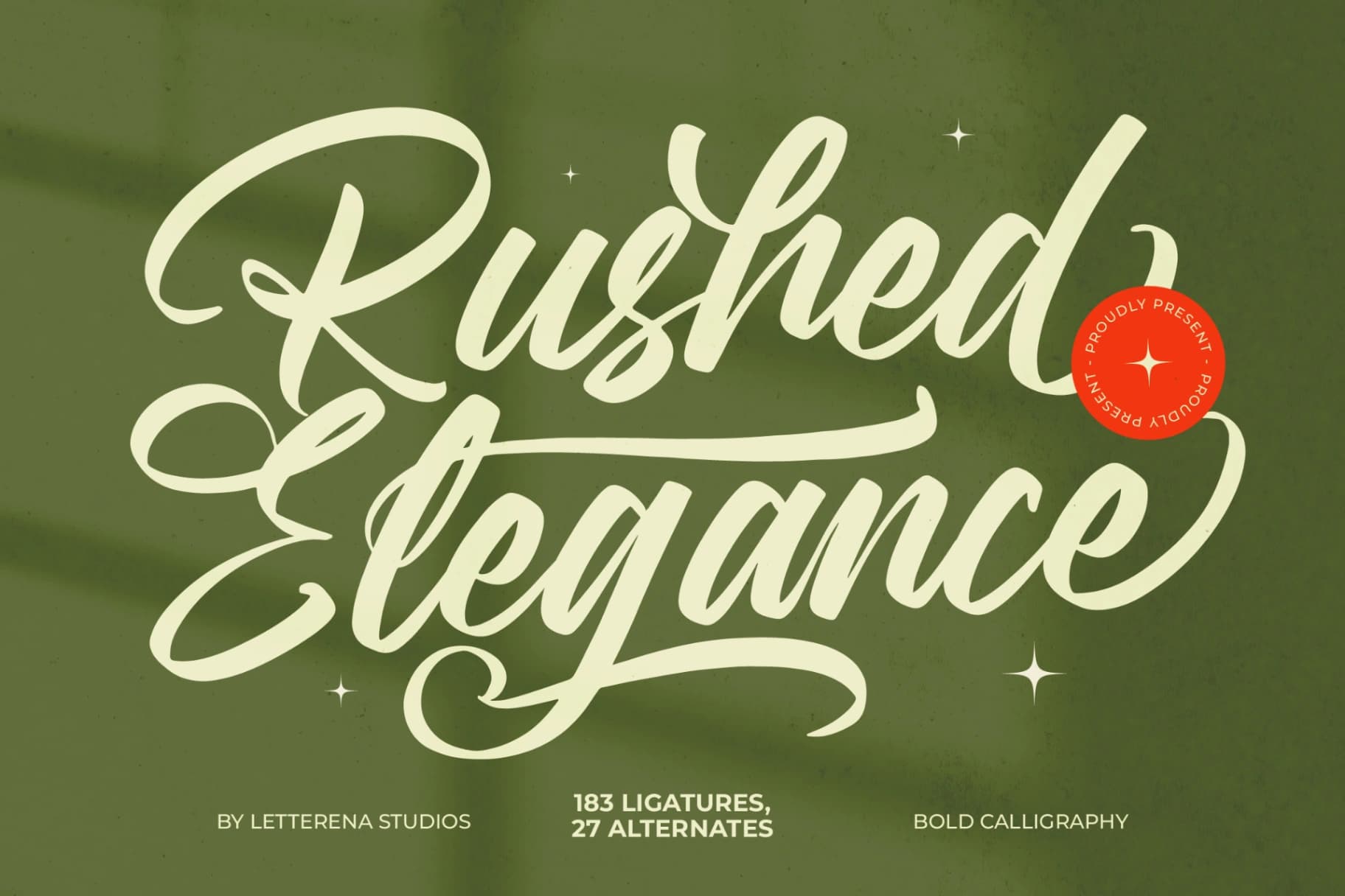 Preview of Rushed Elegance - Bold Calligraphy Font font