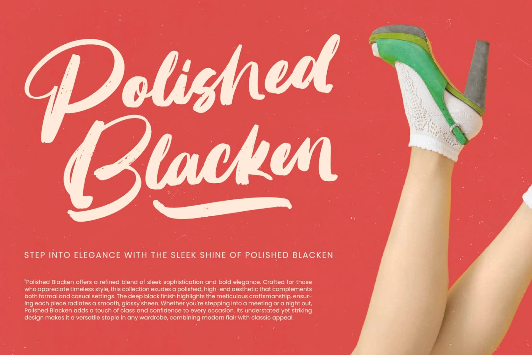 Preview 8 for Huntail Peach - Bold Brush Font