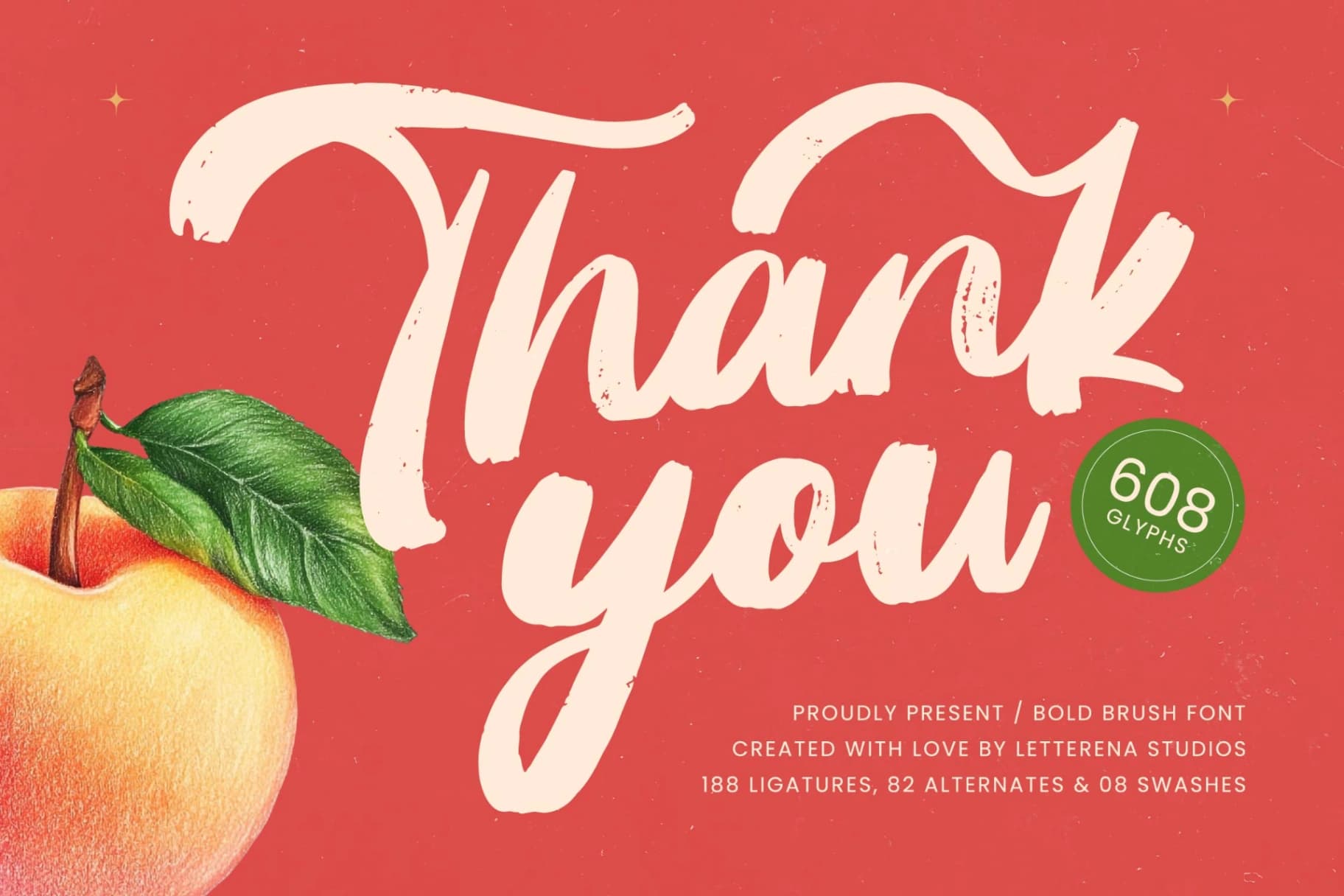 Preview 20 for Huntail Peach - Bold Brush Font
