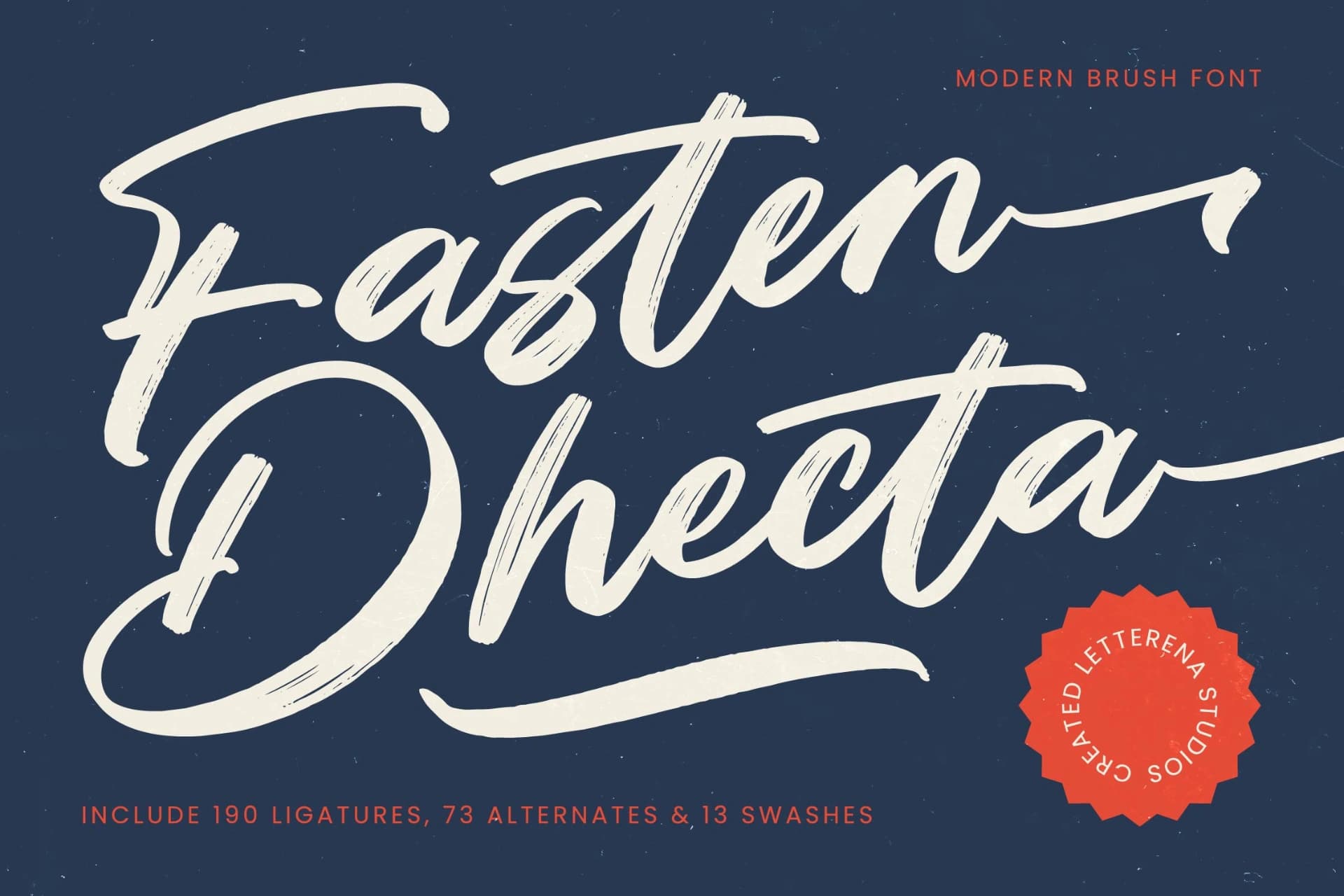Preview of Fasten Dhecta - Modern Brush Font font