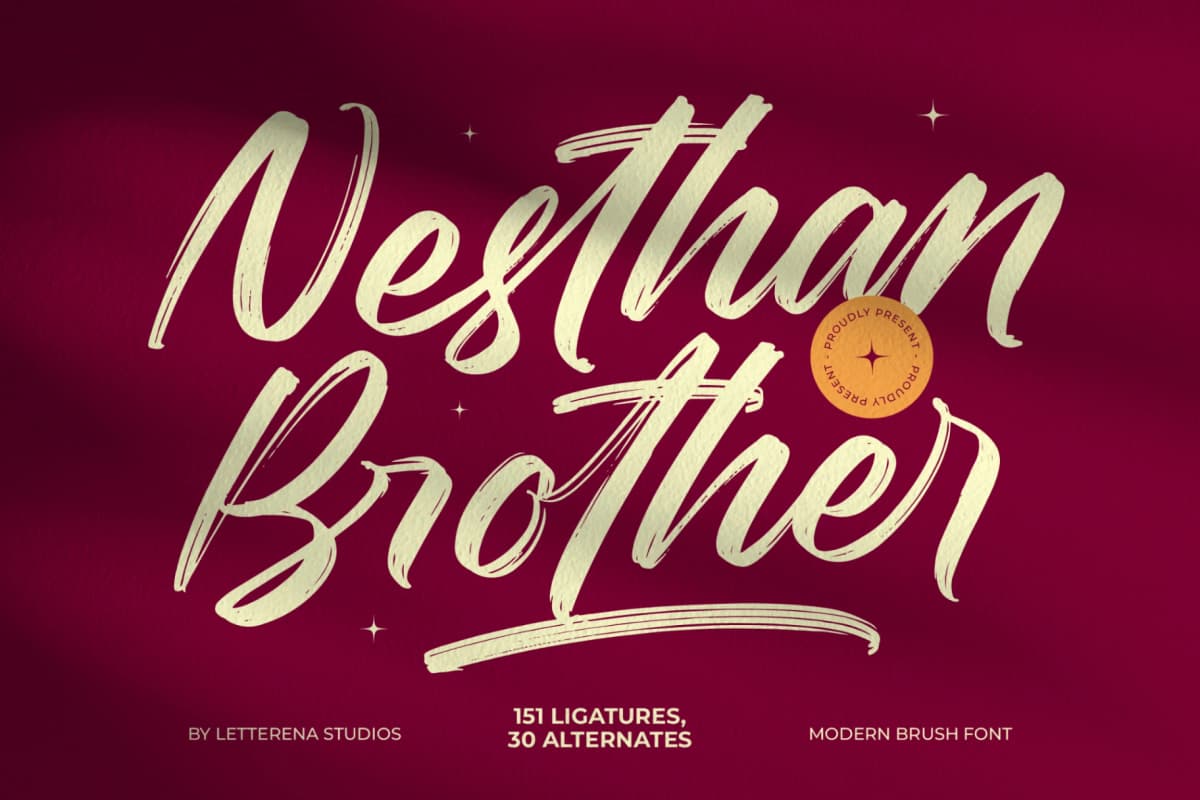 Preview of Nesthan Brother - Modern Brush Font font