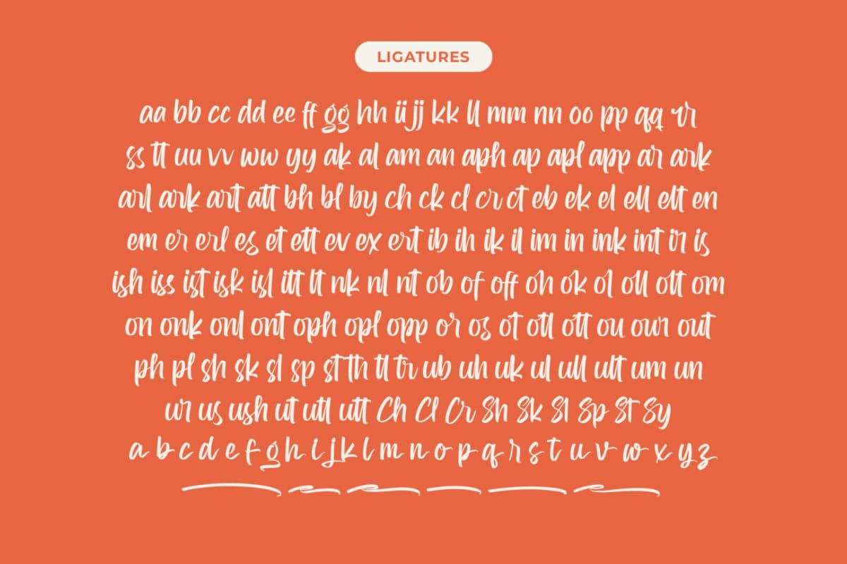 Kaplery Sparkle - Bold Handwritten Font font preview 19
