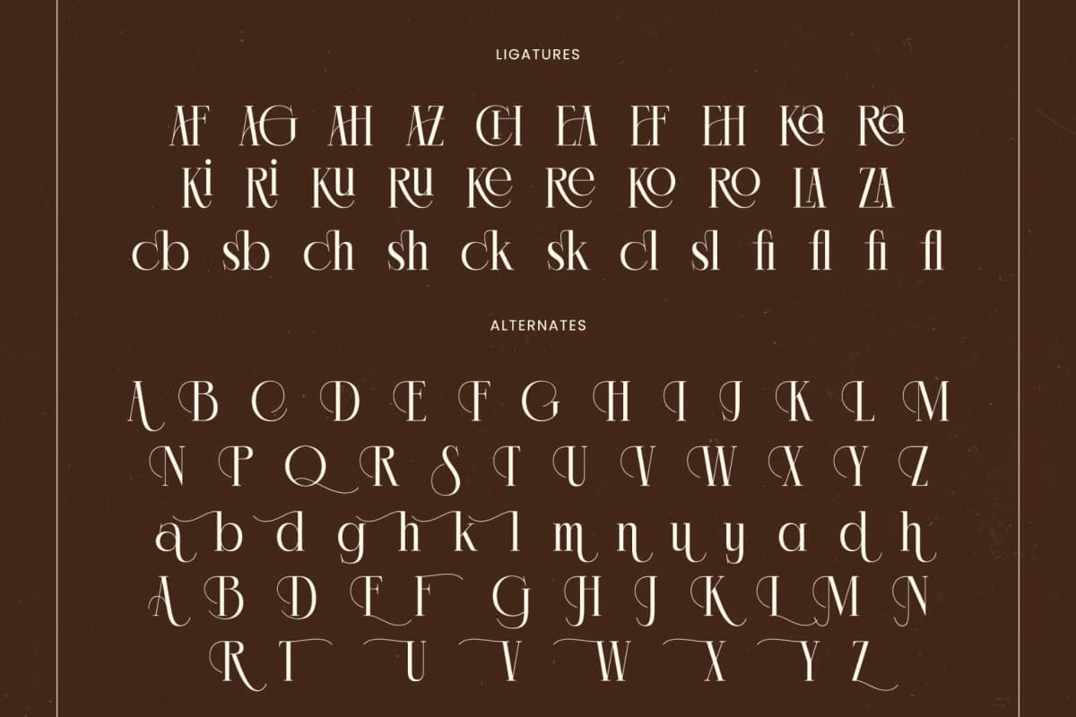 Chazero - Modern Alternate Serif Font font preview 19