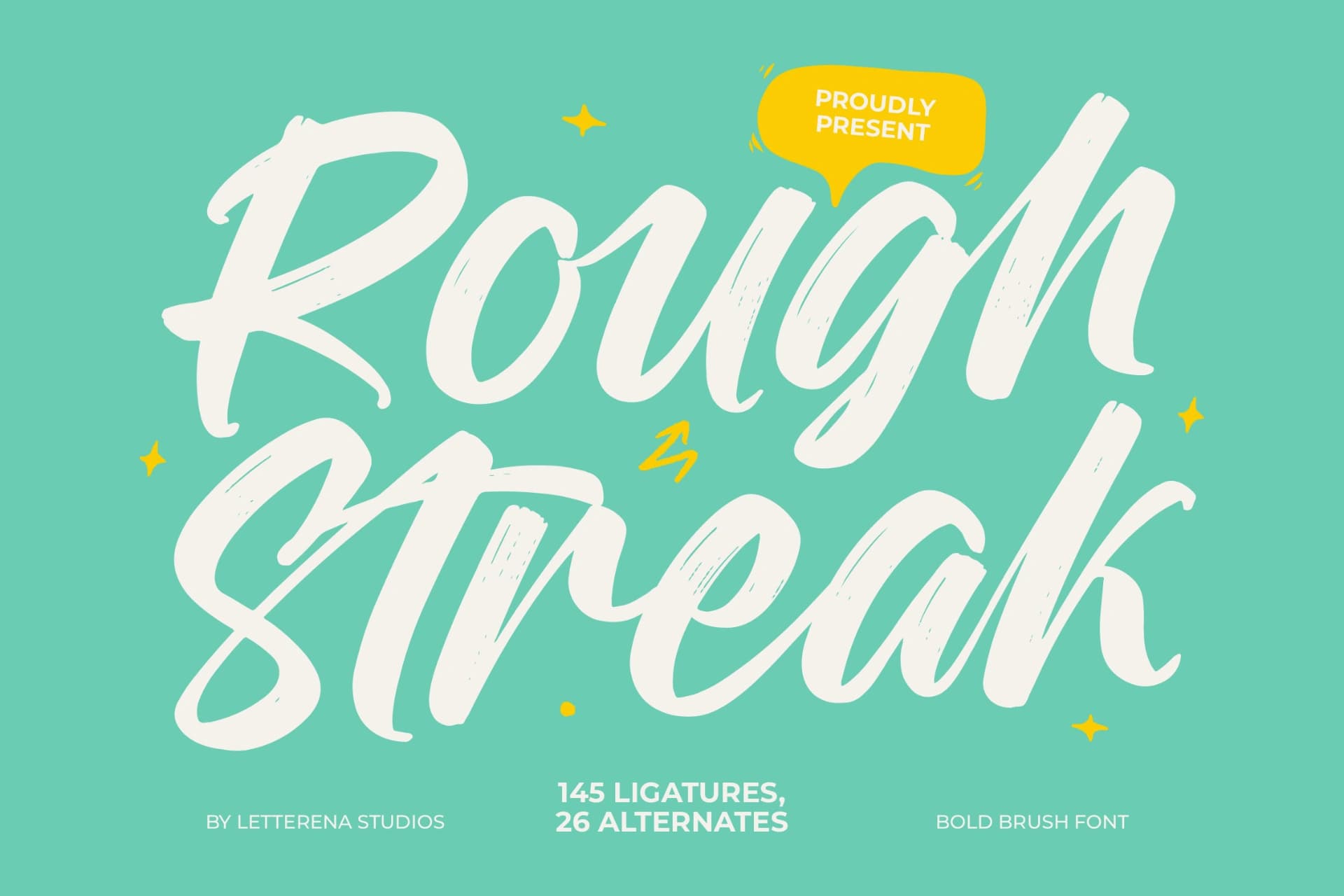 Preview of Rough Streak - Bold Brush Font font