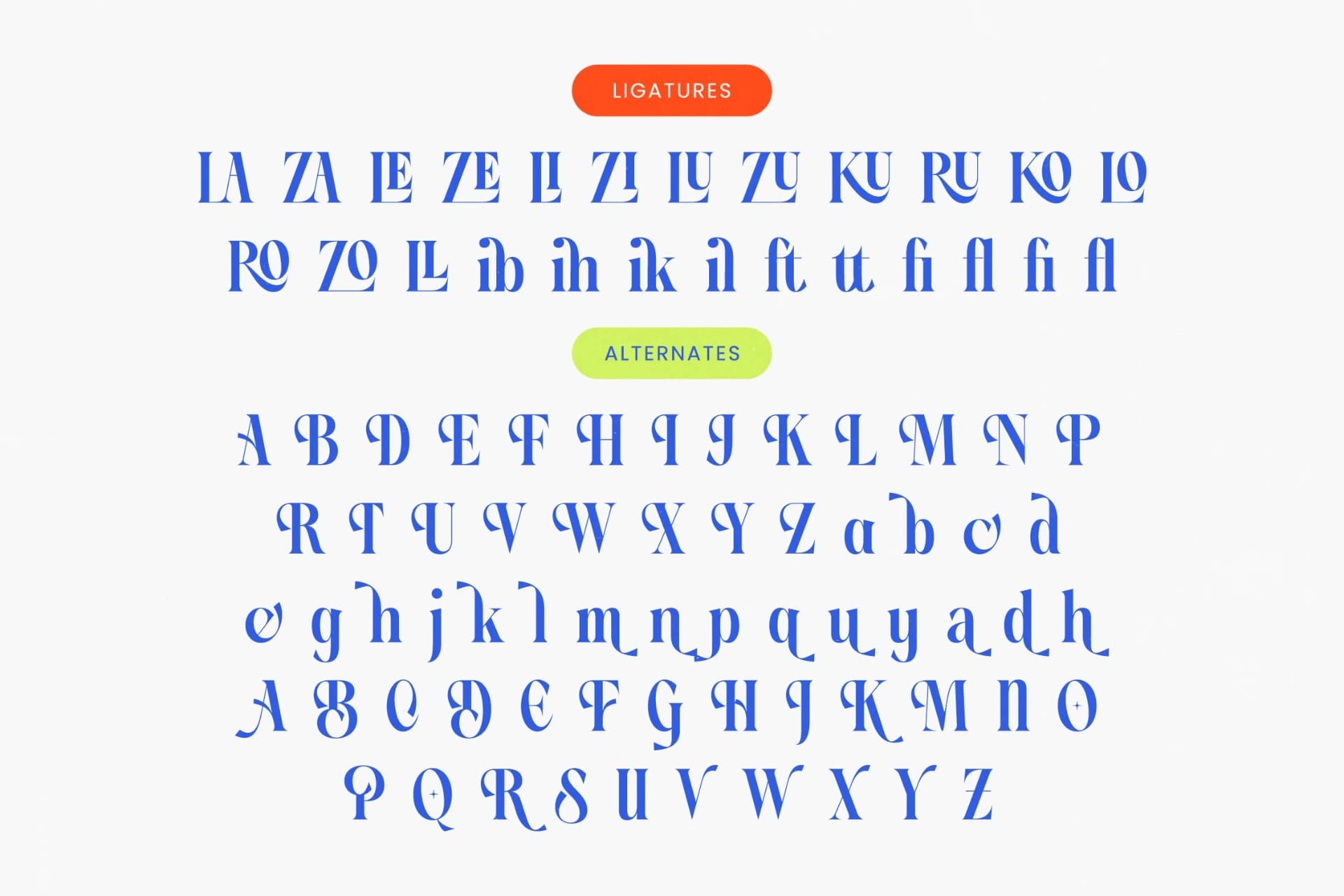 Preview 19 for Blinky Kalmie - Modern Alternate Serif