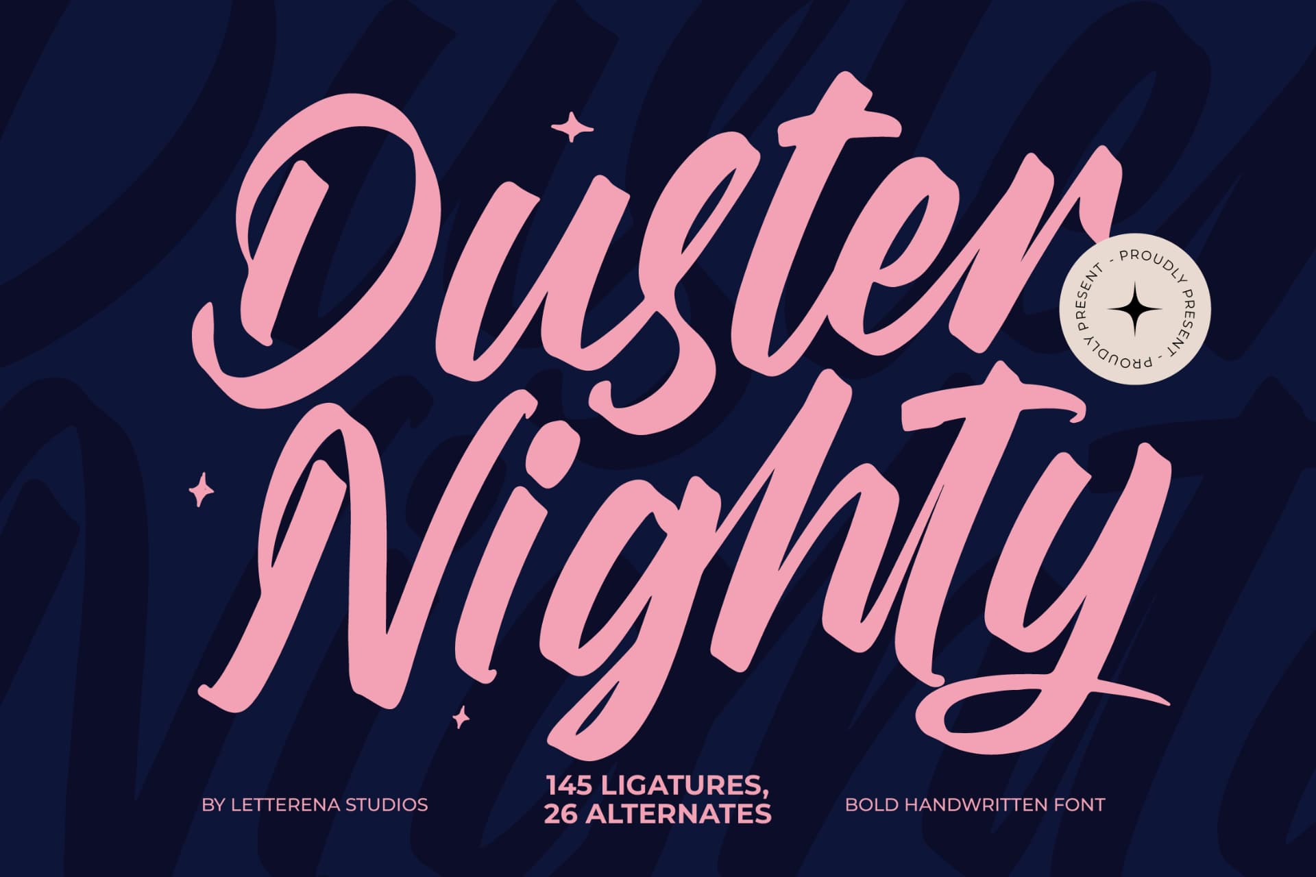 Preview of Duster Nighty - Bold Handwritten Font font
