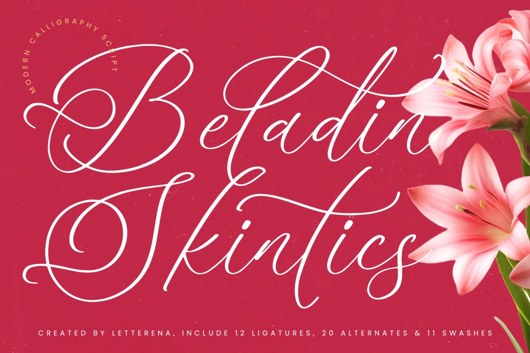 Preview of Beladin Skintics – Modern Calligraphy Script font