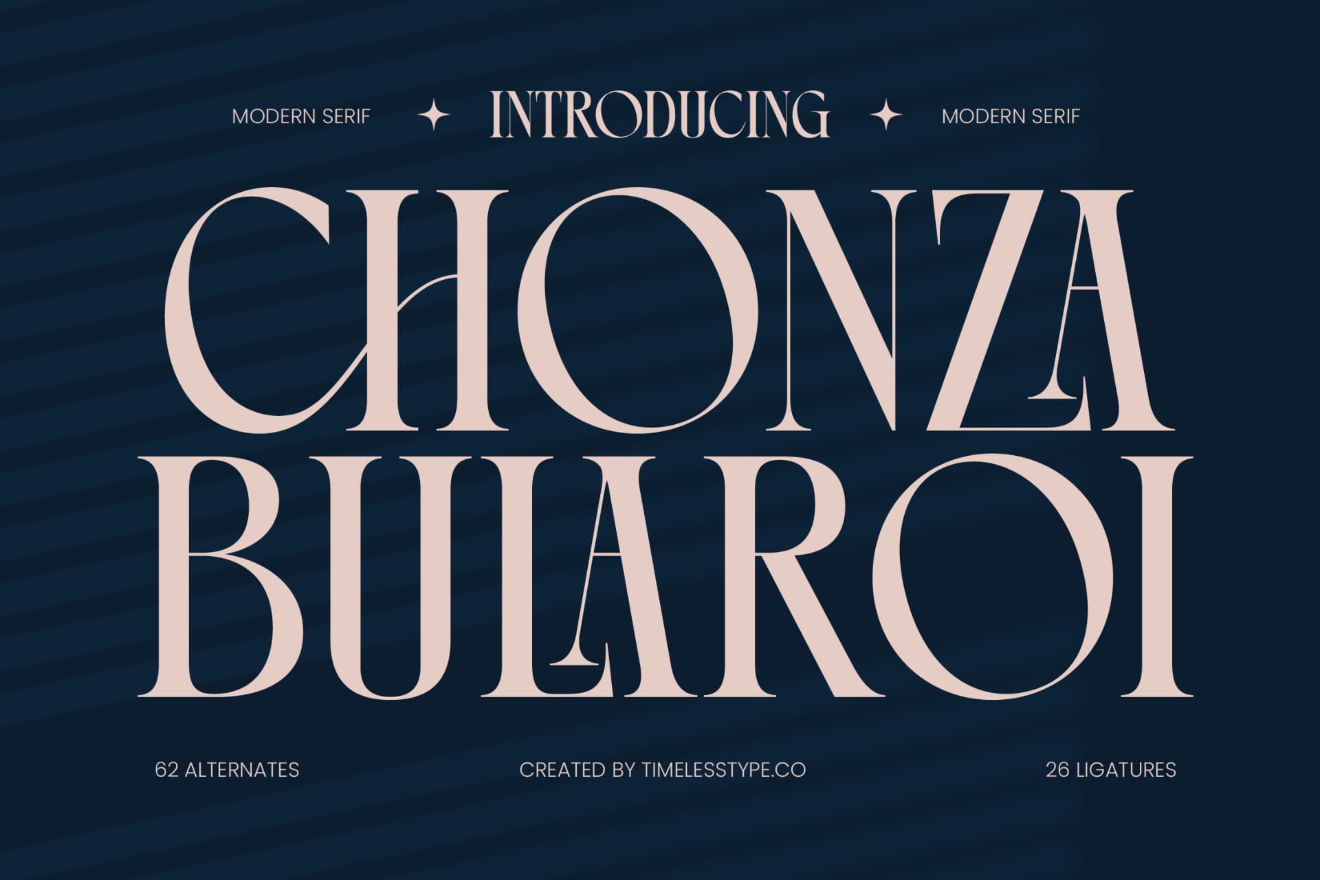Preview of Chonza Bularoi - Modern Serif Font font