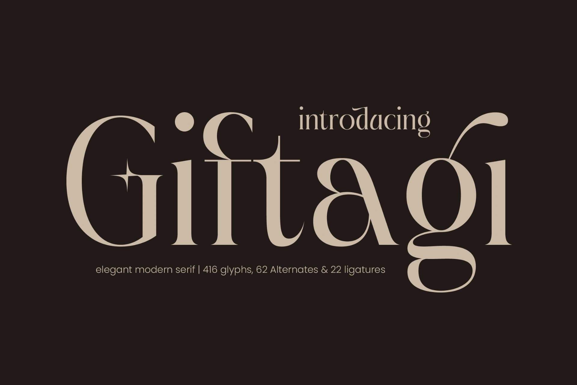 Preview of Giftagi - Elegant Modern Serif Font font