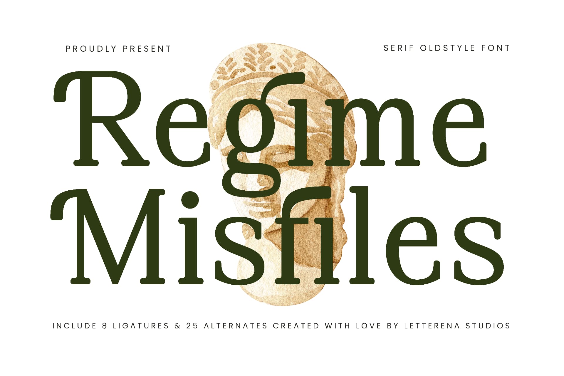 Preview of Regime Misfiles - Serif Oldstyle Font font