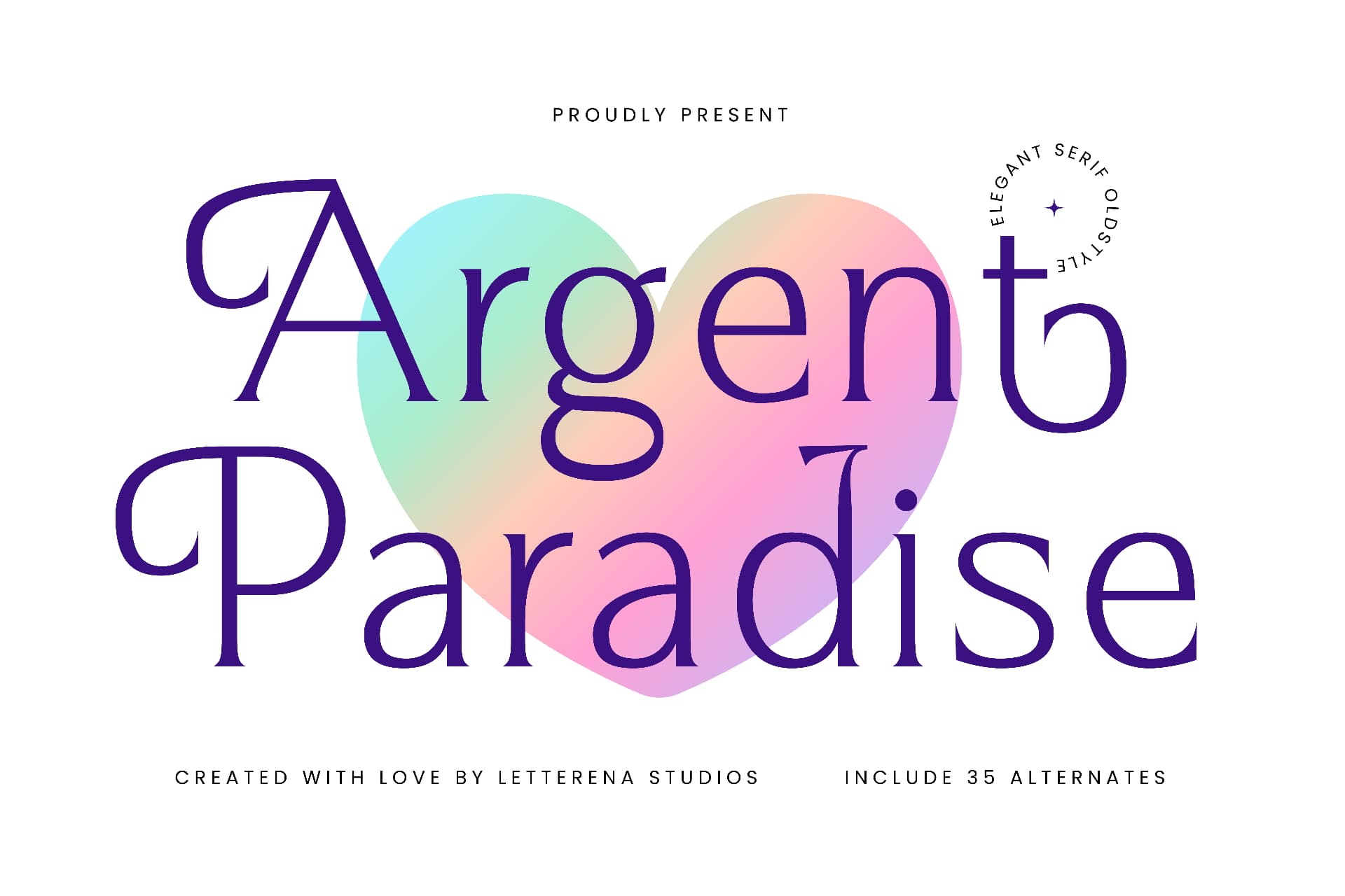 Preview of Argent Paradise – Elegant Serif Oldstyile font