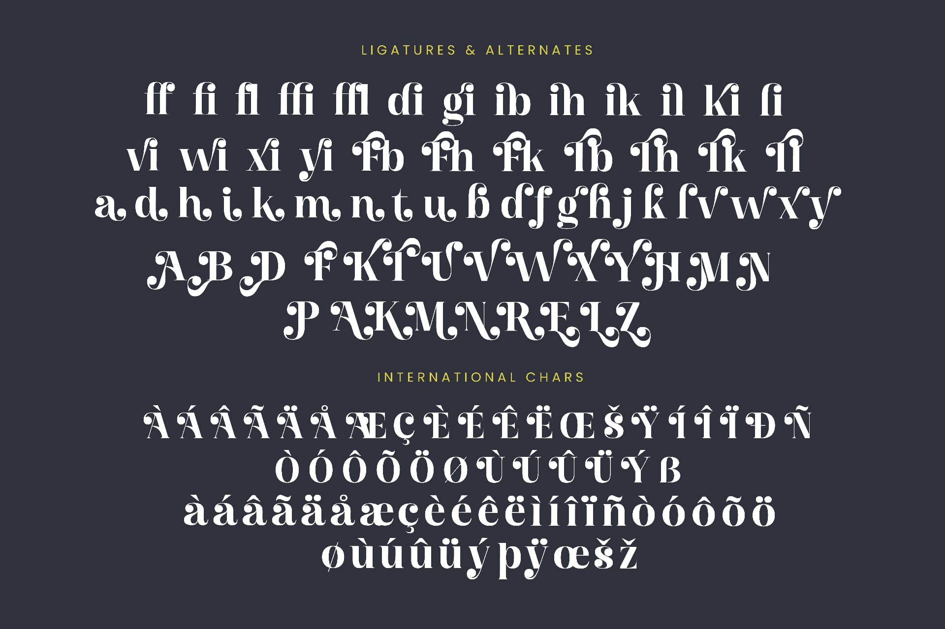 Preview 14 for Giglik Merkia - Elegant Serif Bold Font