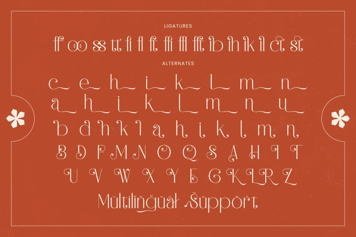Hustle Batik - Serif Alternate Display font preview 19