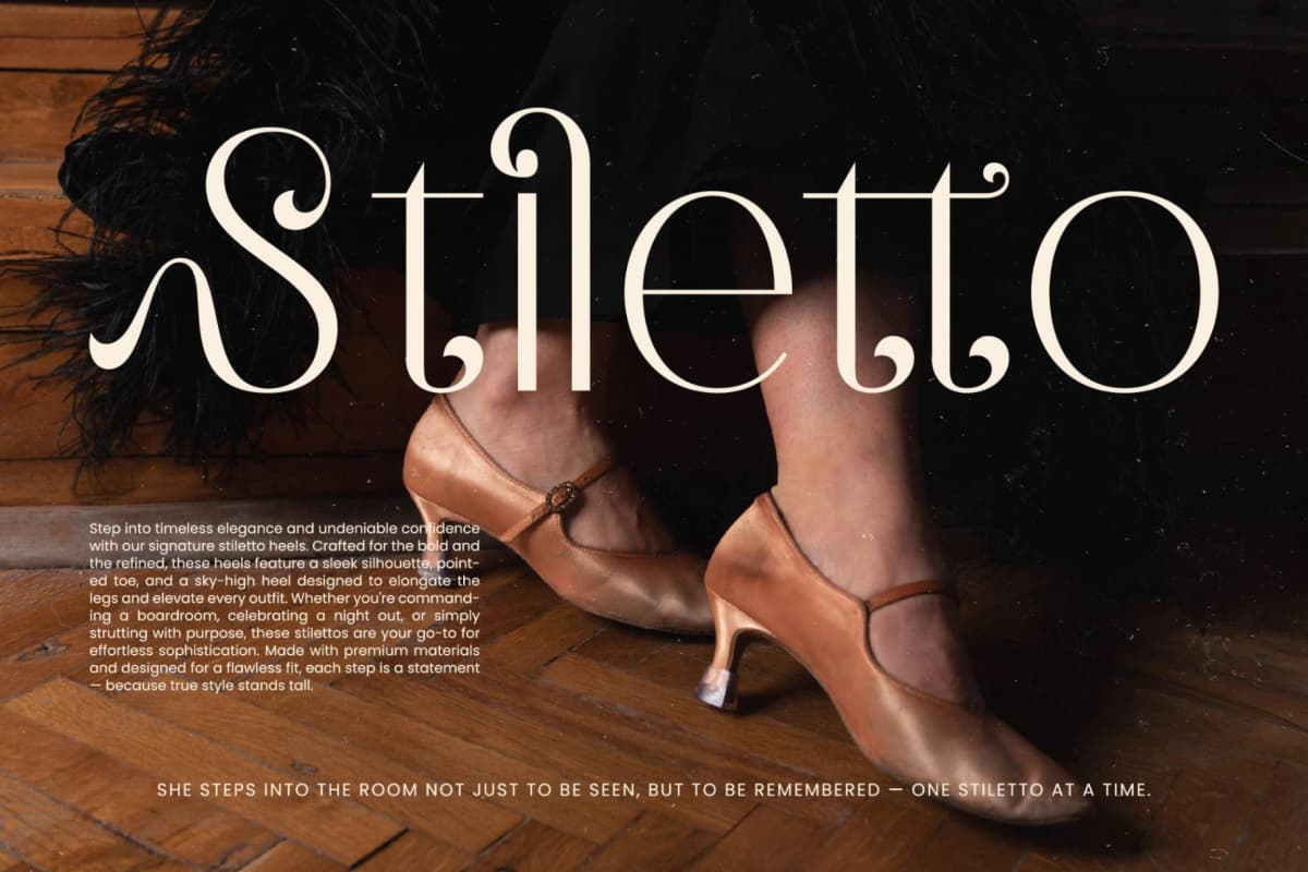 Hustle Batik - Serif Alternate Display font preview 6