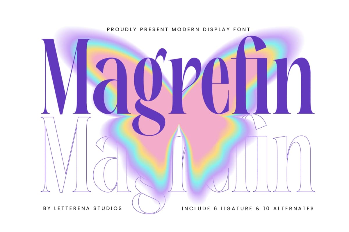 Preview of Magrefin - Modern Display Font font