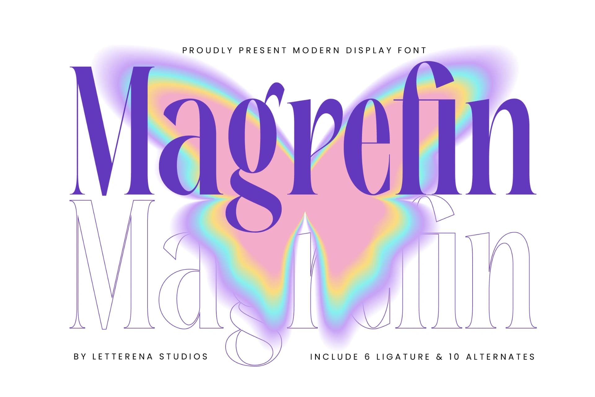 Preview of Magrefin - Modern Display Font font