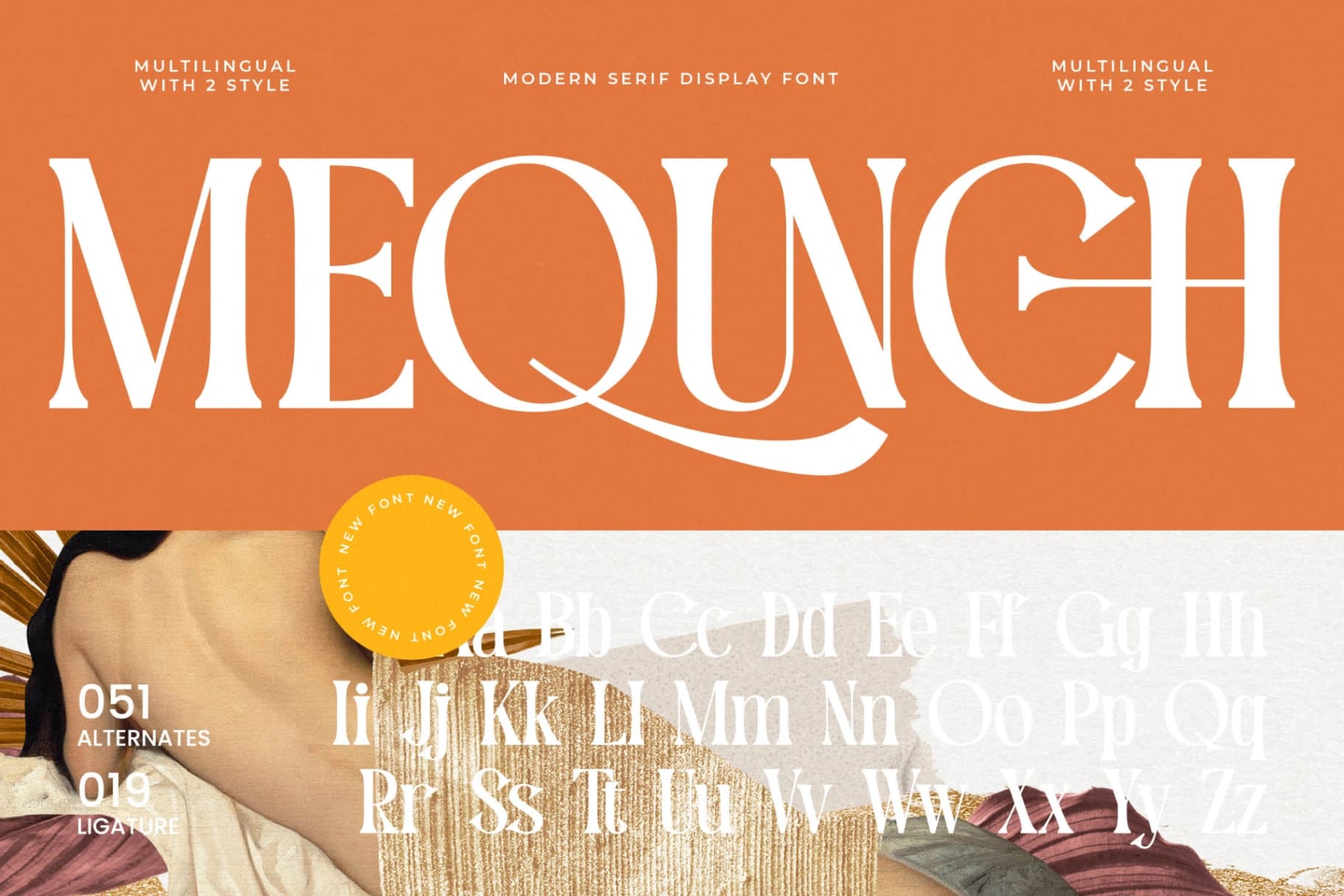 Preview of Mequnch - Modern Serif Display Font font