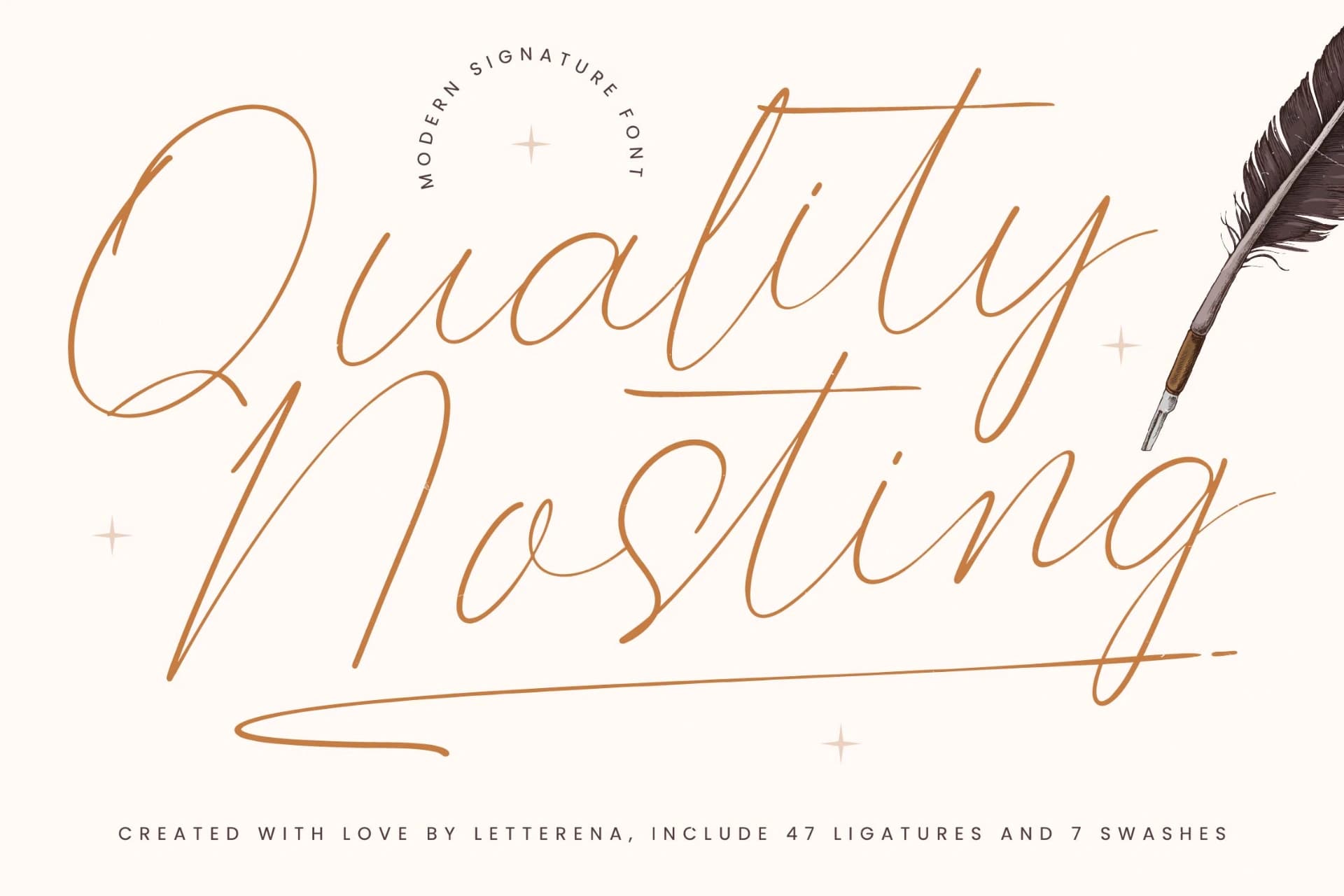 Preview of Quality Nosting – Modern Signature Font font