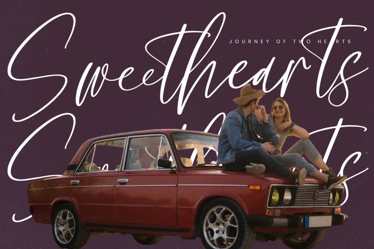 Silentone Barcelona – Modern Script Font font preview 2