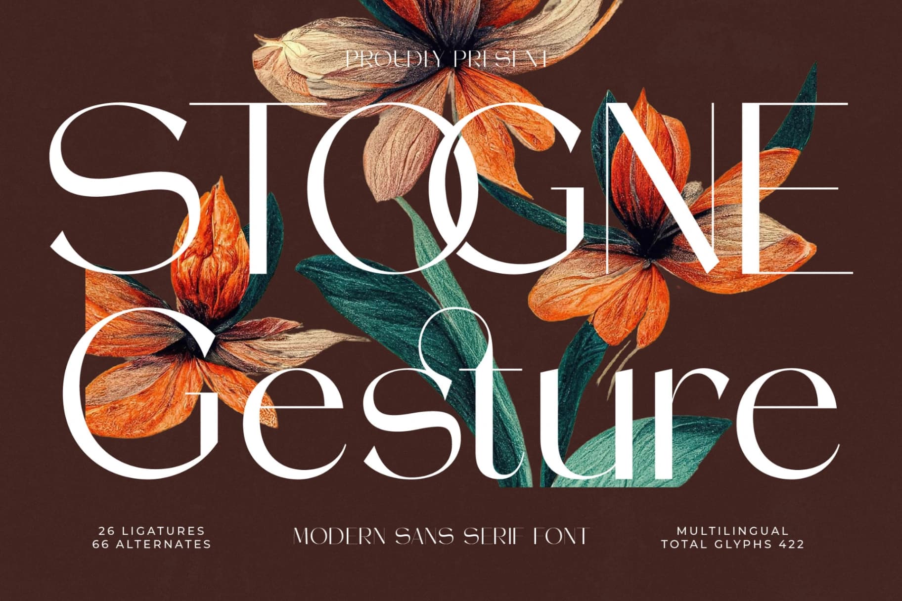 Preview of Stogne Gesture - Modern Sans Serif Font font