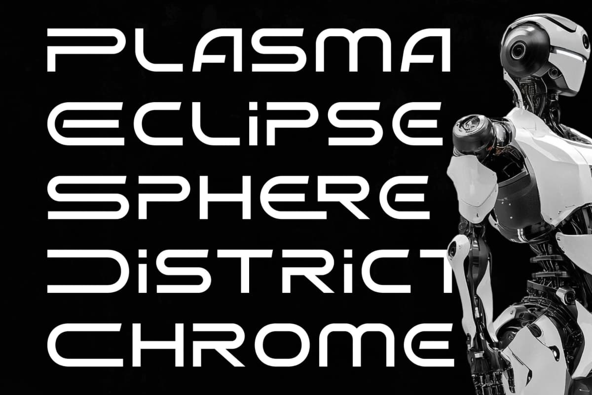 Preview 3 for Hyper Vortex - Futuristic display Sans Serif Font