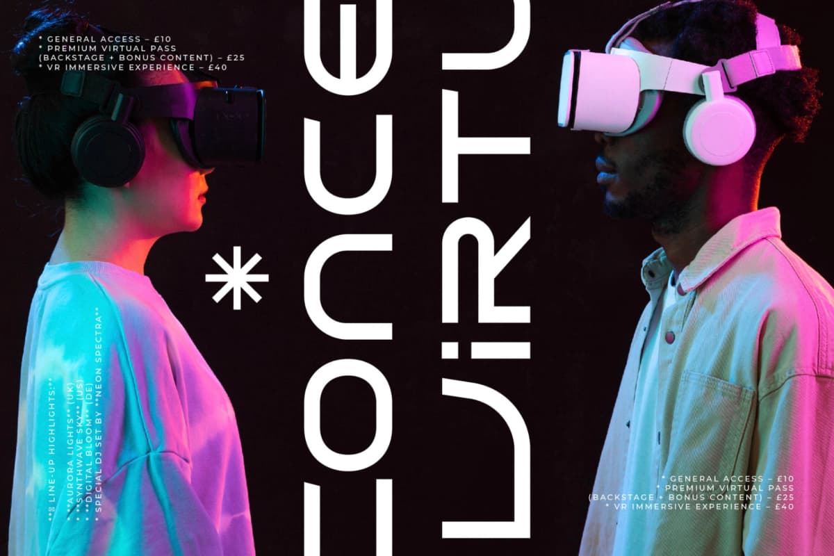 Hyper Vortex - Futuristic display Sans Serif Font font preview 17