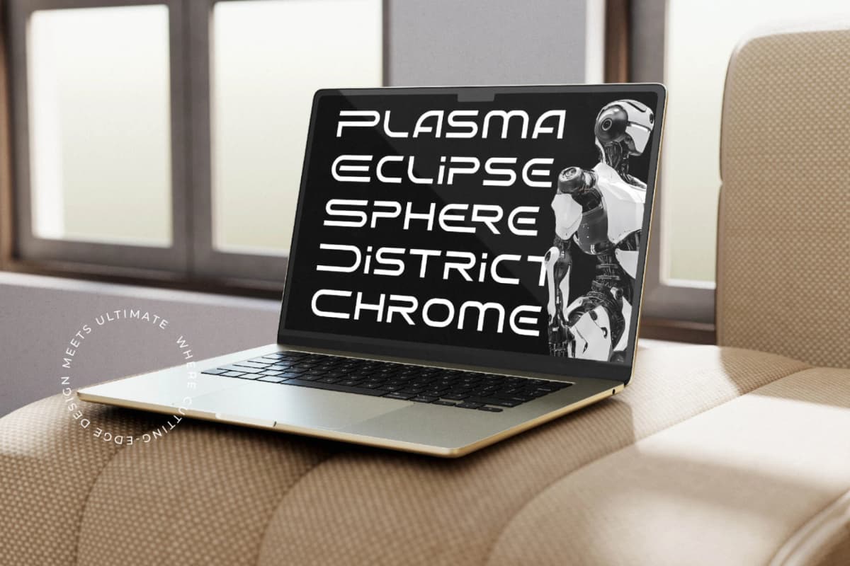 Hyper Vortex - Futuristic display Sans Serif Font font preview 8