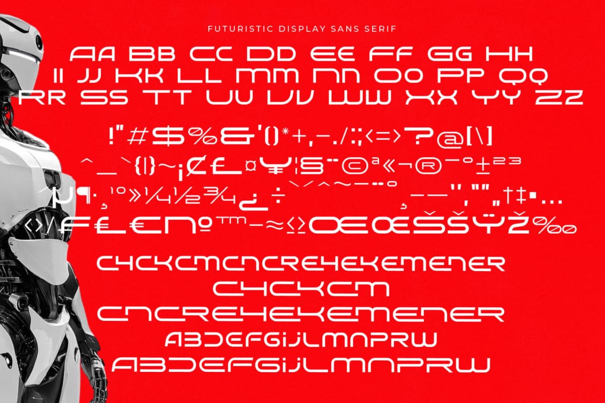 Preview 19 for Hyper Vortex - Futuristic display Sans Serif Font